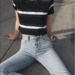 Brandy Melville Striped Short Sleeve T-shirt